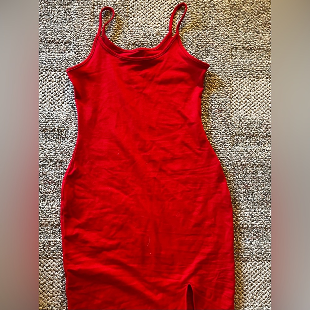 red dress